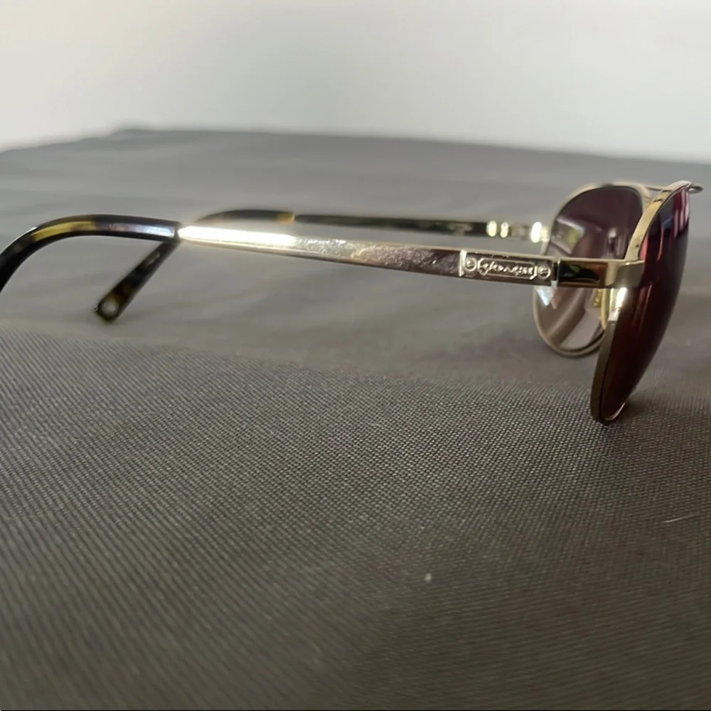 Coach Gold Frame Sunglasses with Brown Lenses - Picture 2 of 2
